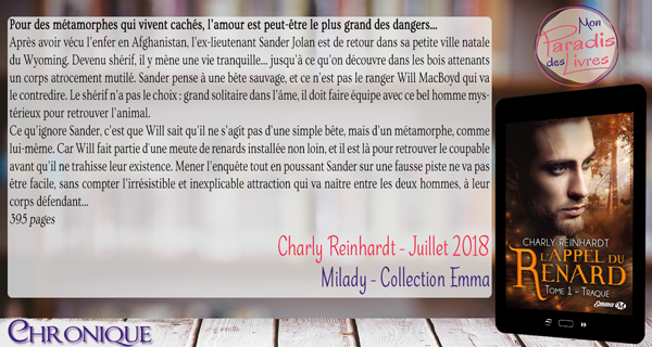 L’Appel du Renard #1 – Traqué – Charly Reinhardt | Mon Paradis des Livres