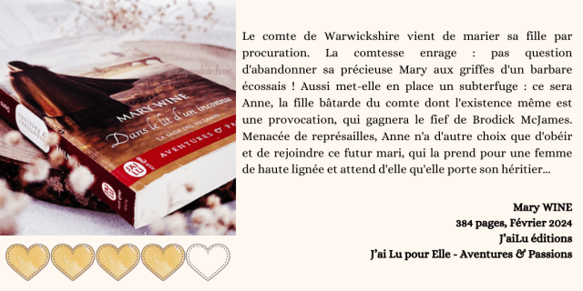 Review-La-saga-des-mcjames-1-dans-le-lit-d-un-inconnu-mary-wine-mpdl